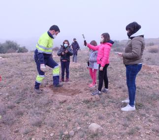 Los escolares turiasonenses plantan 1.500 árboles en la Dehesa