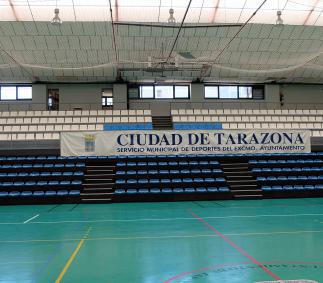 El Polideportivo de Tarazona estrena nuevas gradas telescópicas.