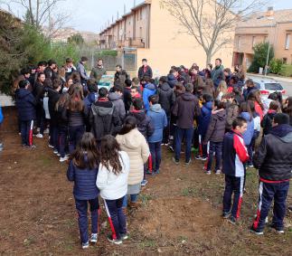 Más de 400 escolares participan en la plantación de árboles en Tarazona contra el cambio climático