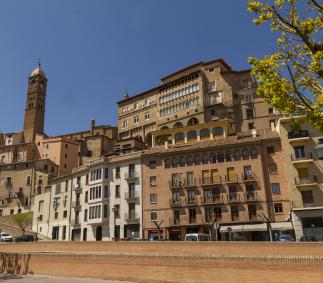 Vista desde el río Queiles, en Tarazona (Zaragoza)