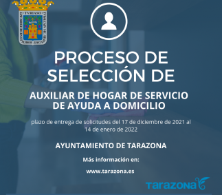 Proceso de selección de bolsa de empleo de Auxiliares de Hogar de Servicio de Ayuda a Domicilio Tarazona