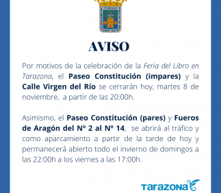 Cortes de tráfico en Paseo Constitución pares y Virgen del Río