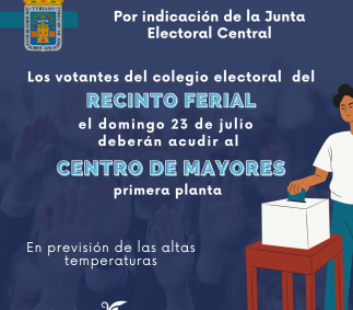 Cambio de colegio electoral votantes de Recinto Ferial al Centro de Mayores