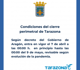 CONDICIONES DEL CIERRE PERIMETRAL DE LA CIUDAD DE TARAZONA