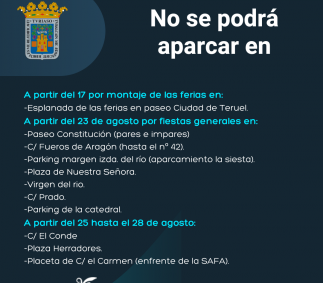  Cortes de tráfico y limitación de aparcamientos en fiestas de San Atilano