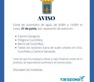  CORTE DE SUMINISTRO DE AGUA 21 DE JUNIO