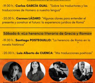 La Casa del Traductor de Tarazona presenta las Jornadas de  “Hijos de Grecia y Roma”