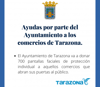 Ayudas por parte del Ayuntamiento a los comercios de Tarazona.