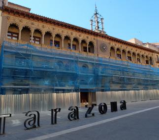 Arranca la restauración de la fachada del Ayuntamiento de Tarazona