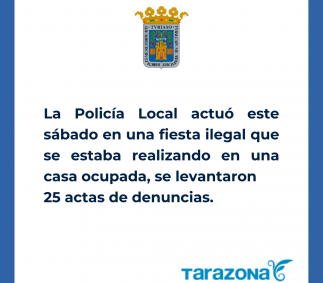 La Policía Local actúa en una fiesta ilegal en una casa ocupada