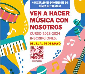 Inscripciones Conservatorio Profesional de Música de Tarazona 2023-2024