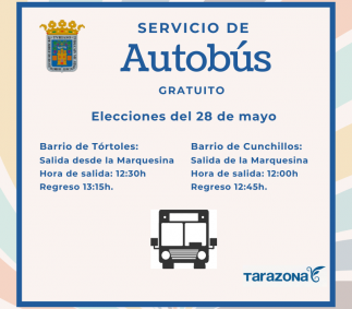 Autobús gratuito para los electores de Tórtoles y Cunchillos