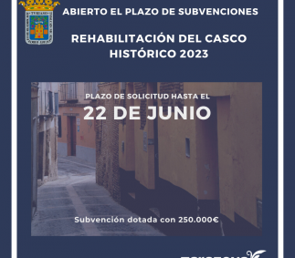 Abierto el plazo para solicitud de subvención de rehabilitación del Casco Histórico