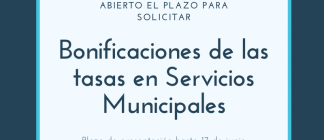 Bonificaciones de tasas y precios públicos de los Servicios Municipales