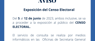 Exposición del Censo Electoral  elecciones 22 de julio