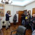  El alcalde de Tarazona recibe al grupo de periodistas componentes del viaje de prensa de la Red de Juderías de España