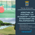 Reapertura de Piscinas y Polideportivo