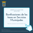 Bonificaciones de tasas y precios públicos de los Servicios Municipales