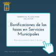 Bonificaciones de tasas y precios públicos de los Servicios Municipales
