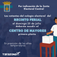 Cambio de colegio electoral votantes de Recinto Ferial al Centro de Mayores