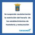 Se suspende cautelarmente la restricción del horario de  los establecimientos de Hostelería y Restauración