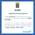 Exposición del Censo Electoral  elecciones 22 de julio