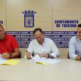 El Ayuntamiento de Tarazona firma renueva el convenio con el Balonmano Tarazona