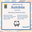 Autobús gratuito para los electores de Tórtoles y Cunchillos